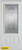 Traditional 3/4 Lite 2-Panel White 32 In. x 80 In. Steel Entry Door - Left Inswing