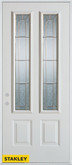 Geometric 2-Lite 2-Panel White 36 In. x 80 In. Steel Entry Door - Right Inswing
