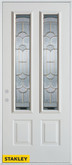 Traditional 2-Lite 2-Panel White 34 In. x 80 In. Steel Entry Door - Right Inswing