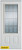 Geometric Glue Chip Zinc 3/4 Lite 2-Panel Pre-Finished White 32 In. x 80 In. Steel Entry Door - Left Inswing