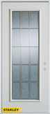 Geometric Glue Chip Full Lite Pre-Finished White 34 In. x 80 In. Steel Entry Door - Left Inswing
