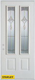 Traditional 2-Lite 2-Panel White 32 In. x 80 In. Steel Entry Door - Right Inswing