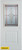 Art Deco Patina 1/2 Lite 1-Panel White 36 In. x 80 In. Steel Entry Door - Left Inswing