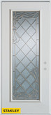 Art Deco Zinc Full Lite White 32 In. x 80 In. Steel Entry Door - Left Inswing