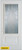 Art Deco 3/4 Lite 1-Panel White 34 In. x 80 In. Steel Entry Door - Right Inswing