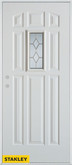Geometric 9-Panel White 32 In. x 80 In. Steel Entry Door - Right Inswing