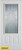 Art Deco 3/4 Lite 2-Panel White 36 In. x 80 In. Steel Entry Door - Left Inswing