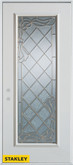 Art Deco Zinc Full Lite White 32 In. x 80 In. Steel Entry Door - Right Inswing