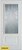 Art Deco 3/4 Lite 1-Panel White 32 In. x 80 In. Steel Entry Door - Right Inswing