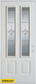 Art Deco Patina 2-Lite 2-Panel White 36 In. x 80 In. Steel Entry Door - Left Inswing