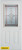 Art Deco Patina 1/2 Lite 2-Panel White 34 In. x 80 In. Steel Entry Door - Left Inswing