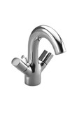 Oblo Two-Handle Monoblock Lavatory Faucet In Polished Chrome