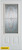 Art Deco 3/4 Lite 2-Panel White 36 In. x 80 In. Steel Entry Door - Right Inswing