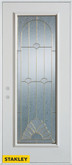 Art Deco Full Lite White 32 In. x 80 In. Steel Entry Door - Right Inswing