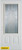 Art Deco Patina 3/4 Lite 2-Panel White 36 In. x 80 In. Steel Entry Door - Right Inswing