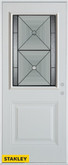 Bellochio Patina 1/2 Lite 1-Panel White 34 In. x 80 In. Steel Entry Door - Left Inswing
