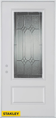 Orleans Zinc 3/4 Lite 1-Panel White 36 In. x 80 In. Steel Entry Door - Right Inswing
