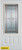 Art Deco Patina 3/4 Lite 2-Panel White 32 In. x 80 In. Steel Entry Door - Right Inswing