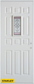 Art Deco Patina Rectangular Lite 12-Panel White 32 In. x 80 In. Steel Entry Door - Left Inswing