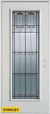 Architectural Patina Full Lite White 34 In. x 80 In. Steel Entry Door - Left Inswing
