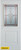 Art Deco 1/2 Lite 1-Panel White 36 In. x 80 In. Steel Entry Door - Right Inswing