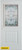 Art Deco 1/2 Lite 1-Panel White 36 In. x 80 In. Steel Entry Door - Right Inswing