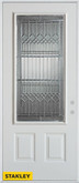 Lanza 3/4 Lite Zinc 2-Panel White 32 In. x 80 In. Steel Entry Door - Left Inswing