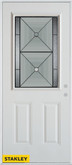 Bellochio Patina 1/2 Lite 2-Panel White 32 In. x 80 In. Steel Entry Door - Left Inswing