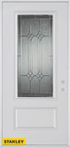 Orleans Zinc 3/4 Lite 1-Panel White 36 In. x 80 In. Steel Entry Door - Left Inswing