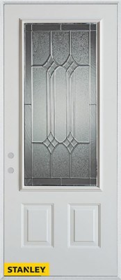 Orleans Zinc 3/4 Lite 2-Panel White 32 In. x 80 In. Steel Entry Door - Right Inswing