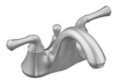 Forté Centerset Lavatory Faucet With Traditional Lever Handles In Brushed Chrome