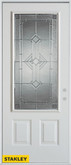 Neo-Deco Zinc 3/4 Lite 2-Panel White 32 In. x 80 In. Steel Entry Door - Left Inswing