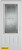 Neo-Deco Zinc 3/4 Lite 2-Panel White 32 In. x 80 In. Steel Entry Door - Left Inswing