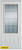 Geometric Glue Chip 3/4 Lite 2-Panel Pre-Finished White 36 In. x 80 In. Steel Entry Door - Left Inswing