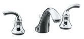 Forté Widespread Lavatory Faucet With Sculpted Lever Handles In Polished Chrome