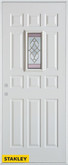 Art Deco Patina Rectangular Lite 12-Panel White 32 In. x 80 In. Steel Entry Door - Right Inswing
