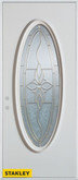 Traditional Patina Oval Lite White 34 In. x 80 In. Steel Entry Door - Right Inswing