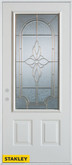Traditional Patina 3/4 Lite 2-Panel White 36 In. x 80 In. Steel Entry Door - Right Inswing