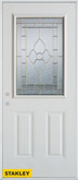 Traditional Patina 1/2 Lite 2-Panel White 34 In. x 80 In. Steel Entry Door - Right Inswing