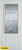 Art Deco 3/4 Lite 1-Panel White 34 In. x 80 In. Steel Entry Door - Left Inswing