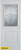 Traditional Zinc 1/2 Lite 1-Panel White 32 In. x 80 In. Steel Entry Door - Left Inswing
