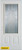 Art Deco 3/4 Lite 2-Panel White 34 In. x 80 In. Steel Entry Door - Right Inswing