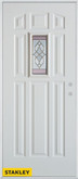 Art Deco Patina Rectangular Lite 8-Panel White 32 In. x 80 In. Steel Entry Door - Left Inswing