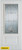 Art Deco 3/4 Lite 1-Panel White 36 In. x 80 In. Steel Entry Door - Right Inswing