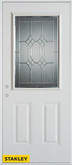 Orleans Zinc 1/2 Lite 2-Panel White 36 In. x 80 In. Steel Entry Door - Right Inswing