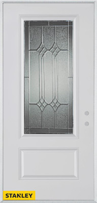 Orleans Patina 3/4 Lite 1-Panel White 36 In. x 80 In. Steel Entry Door - Left Inswing