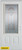 Traditional 3/4 Lite 2-Panel White 36 In. x 80 In. Steel Entry Door - Left Inswing