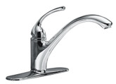 Forté Single-Control Kitchen Sink Faucet With Escutcheon And Lever Handle In Polished Chrome