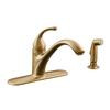 Forté Single-Control Kitchen Sink Faucet With Escutcheon, Sidespray And Lever Handle In Vibrant Brushed Bronze