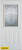 Traditional Zinc 1/2 Lite 2-Panel White 36 In. x 80 In. Steel Entry Door - Left Inswing
